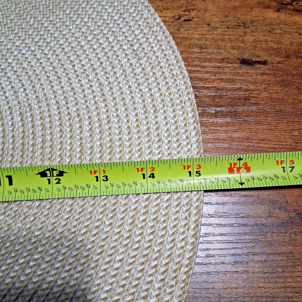 Round Thin‎ 15 inch Sea Grass Braided Placemats Set of 12 Preowned Washable - Picture 2 of 7